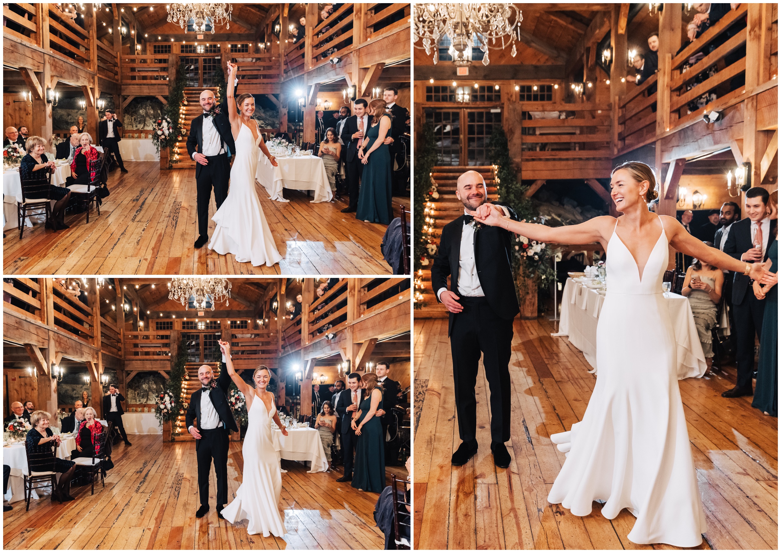 bride and grooms first dance at red lion inn cohasset ma